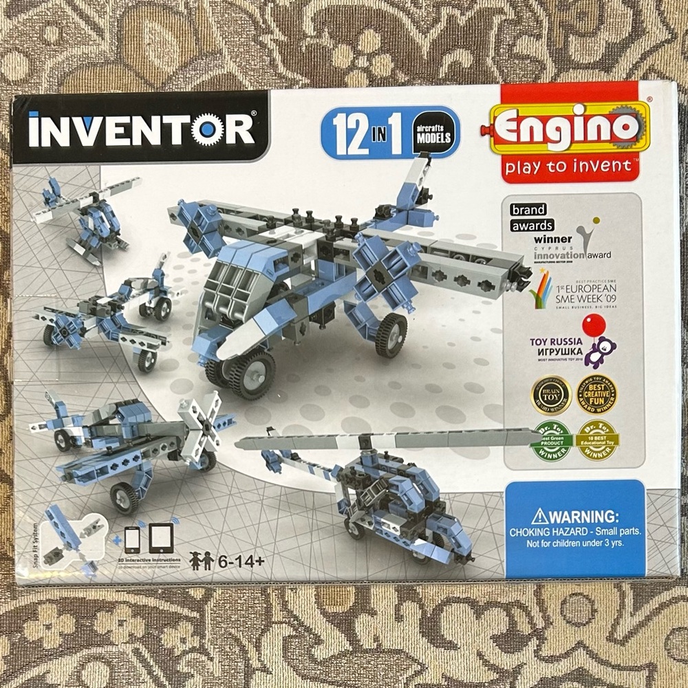 Engino Inventor Helicopter Air Craft Models 12-in-1 Building Set
